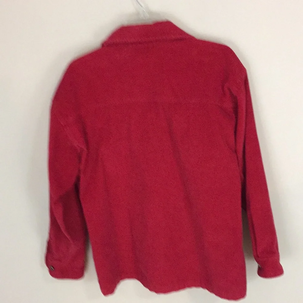 Carolina Colours Plus Red Corduroy Button Up Shirt Size 16